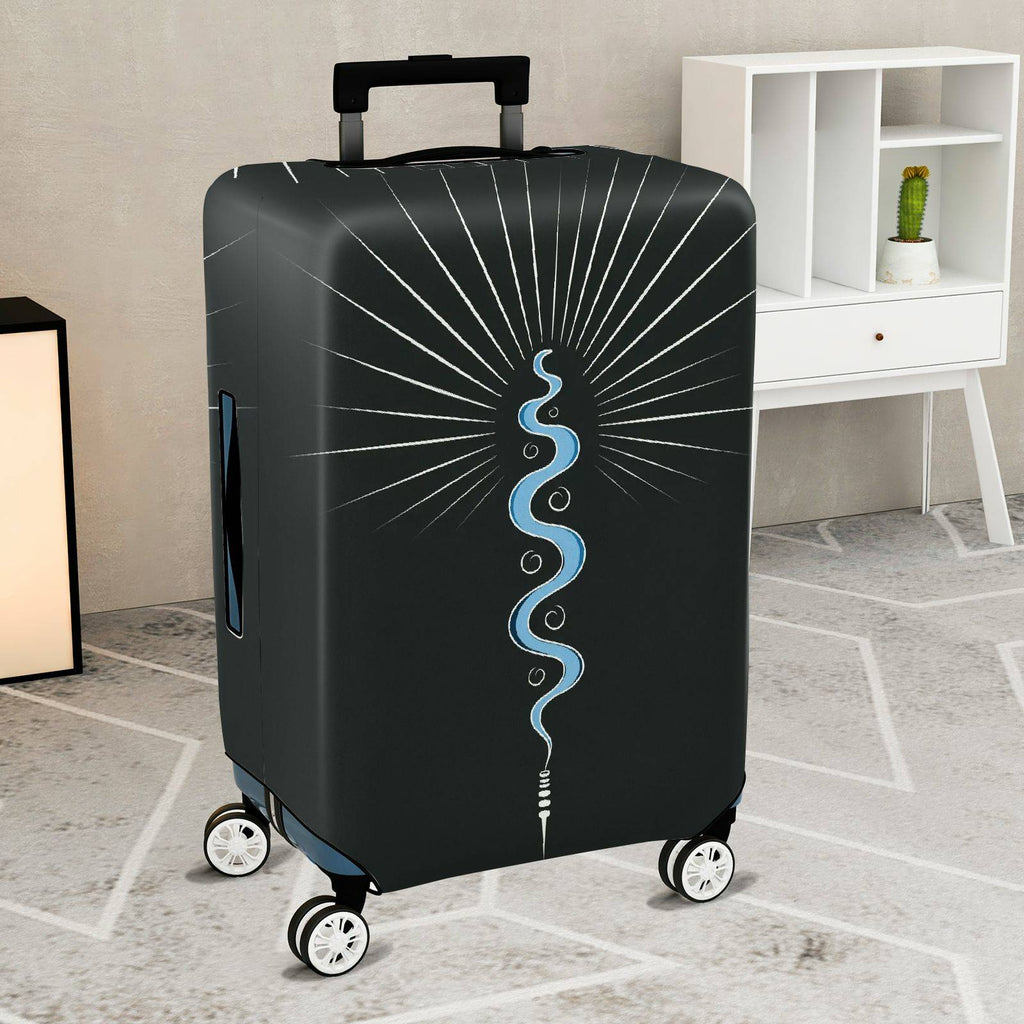 1-Piece Elegant Cosmic Energy Serpent Spiritual Abstract  Suitcase Luggage Cover, Stretch Protective Sleeve
