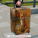 1-Piece Autumn Forest Fox Nature Landscape Artistic  Suitcase Luggage Cover, Stretch Protective Sleeve