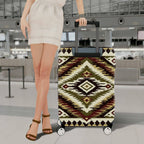 1-Piece Geometric Ethnic Tribal Southwestern Aztec  Suitcase Luggage Cover, Stretch Protective Sleeve