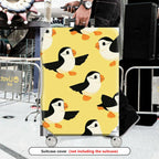 1-Piece Animal Puffin Yellow Vibrant Fun  Suitcase Luggage Cover, Stretch Protective Sleeve