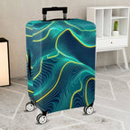 1-Piece Abstract  Line Wave Dynamic Vivid Geometric  Suitcase Luggage Cover, Stretch Protective Sleeve