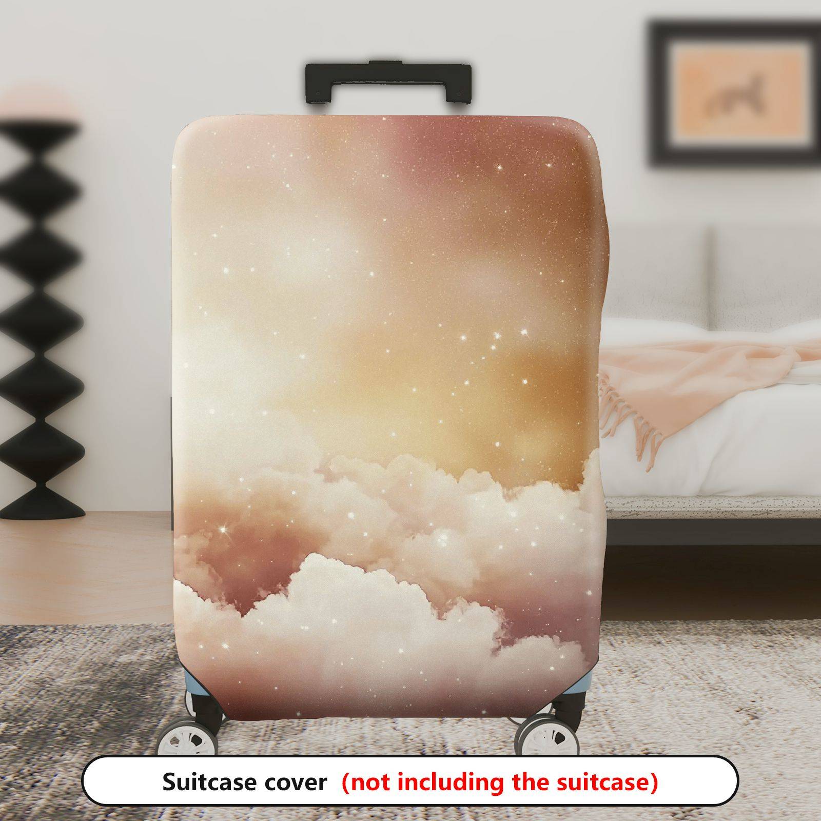 1-Piece Dreamy Starry Cloud Fantasy Cosmic Abstract  Suitcase Luggage Cover, Stretch Protective Sleeve