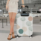 1-Piece Minimalist Vintage Botanical Geometric Abstract  Suitcase Luggage Cover, Stretch Protective Sleeve