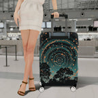 1-Piece Starry Night Forest Abstract Artistic Cosmic Sky  Suitcase Luggage Cover, Stretch Protective Sleeve