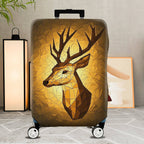 1-Piece Geometric Deer Stag Mosaic Abstract Nature Wildlife  Suitcase Luggage Cover, Stretch Protective Sleeve
