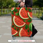 1-Piece Watermelon Fruit Fresh Green Leaf Summer Holiday  Suitcase Luggage Cover, Stretch Protective Sleeve