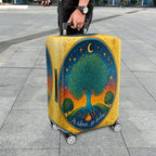 1-Piece Cosmic Tree Moon Star Universe Nature  Suitcase Luggage Cover, Stretch Protective Sleeve