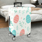 1-Piece Pastel Easter Egg Nature Plant Floral  Suitcase Luggage Cover, Stretch Protective Sleeve