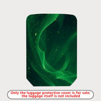 1-Piece Green Aurora Starry Night Cosmic Glow Universe  Suitcase Luggage Cover, Stretch Protective Sleeve