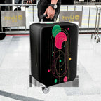 1-Piece Colorful Geometric Abstract Artistic Modern Chic  Suitcase Luggage Cover, Stretch Protective Sleeve