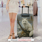 1-Piece Arctic Fox Wildlife Nature Scenic Swans Birds  Suitcase Luggage Cover, Stretch Protective Sleeve