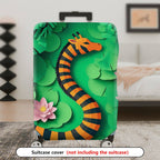 1-Piece Animal Floral Jungle Nature Leaf Frog  Suitcase Luggage Cover, Stretch Protective Sleeve