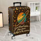 1-Piece Cosmic Planet Rainbow Heart Moon Star  Suitcase Luggage Cover, Stretch Protective Sleeve