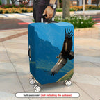 1-Piece Eagle Mountain Nature Landscape Travel Animal Wildlife  Suitcase Luggage Cover, Stretch Protective Sleeve