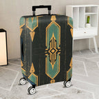 1-Piece Geometric Vintage Abstract Art Deco Pattern  Suitcase Luggage Cover, Stretch Protective Sleeve