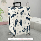 1-Piece Celestial Cosmic Mystic Astrology Moon Stars  Suitcase Luggage Cover, Stretch Protective Sleeve