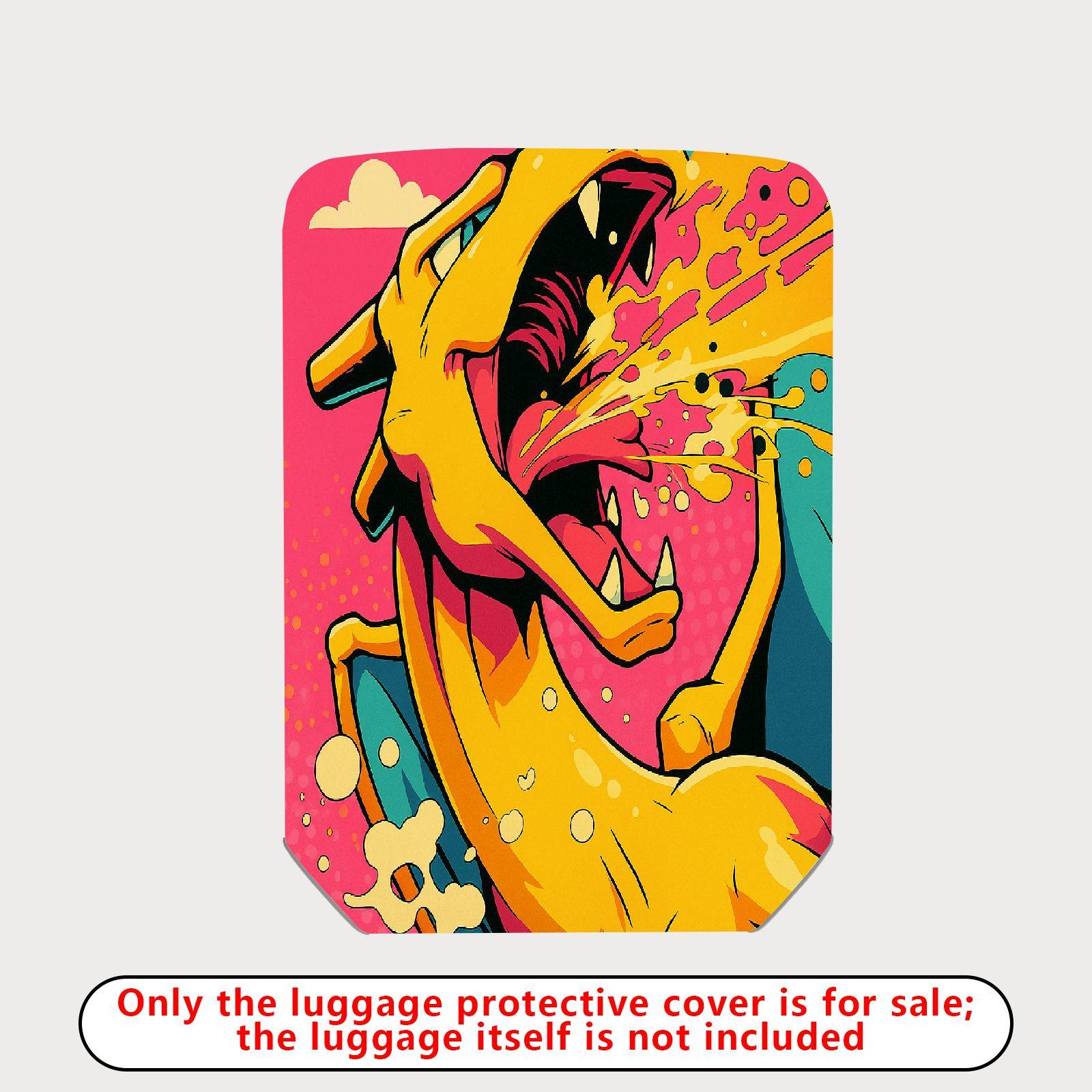 1-Piece Abstract Colorful Artistic Vibrant Dynamic Energetic  Suitcase Luggage Cover, Stretch Protective Sleeve