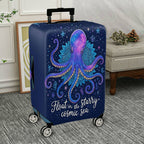 1-Piece Cosmic Octopus Starry Blue Space Mandala Marine  Suitcase Luggage Cover, Stretch Protective Sleeve