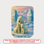 1-Piece Arctic Polar Bear Family Scenic Sunset Iceberg Wilderness  Suitcase Luggage Cover, Stretch Protective Sleeve