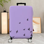 1-Piece Purple Bird Sky Travel Holiday Nature Leisure  Suitcase Luggage Cover, Stretch Protective Sleeve