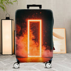 1-Piece Fiery Mysterious Futuristic Abstract Cosmic  Suitcase Luggage Cover, Stretch Protective Sleeve