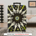1-Piece Abstract Hand Geometric Circle Bohemian  Suitcase Luggage Cover, Stretch Protective Sleeve