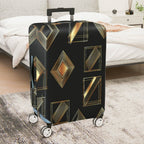 1-Piece Geometric Gold Metallic Abstract Elegant Stylish Artistic  Suitcase Luggage Cover, Stretch Protective Sleeve