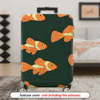 1-Piece Animal Fish Green Pattern  Suitcase Luggage Cover, Stretch Protective Sleeve