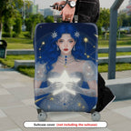 1-Piece Cosmic Starry Night Fantasy Enchanting Mystical Star  Suitcase Luggage Cover, Stretch Protective Sleeve
