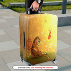 1-Piece Golden Tiger  Birds Mandala Artistic  Suitcase Luggage Cover, Stretch Protective Sleeve