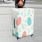 1-Piece Pastel Easter Egg Nature Plant Floral  Suitcase Luggage Cover, Stretch Protective Sleeve