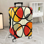 1-Piece Modern Abstract Geometric Colorful Bold Artistic  Suitcase Luggage Cover, Stretch Protective Sleeve