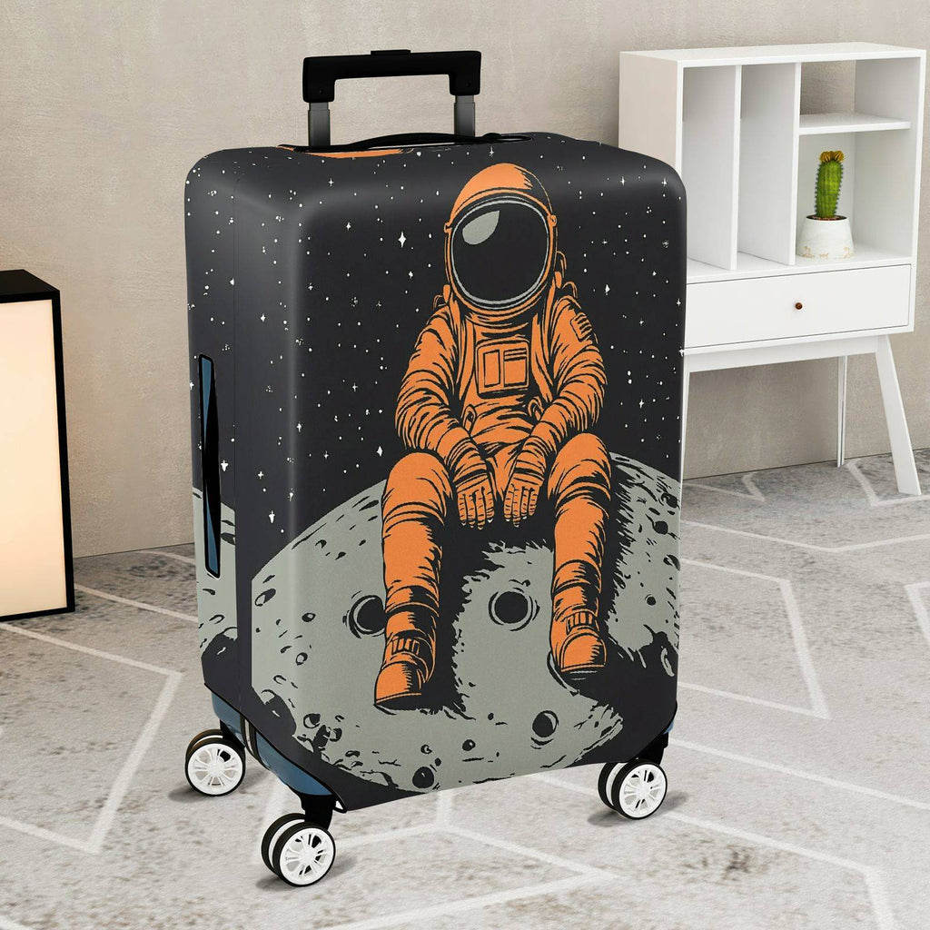 1-Piece Astronaut Moon Space Galaxy Cosmic  Suitcase Luggage Cover, Stretch Protective Sleeve