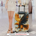 1-Piece Stylish Colorful Eagle Modern Art Geometric Travel  Suitcase Luggage Cover, Stretch Protective Sleeve
