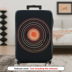 1-Piece Geometric Circular Abstract Modern Artistic Vibrant  Suitcase Luggage Cover, Stretch Protective Sleeve