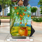 1-Piece Nature Landscape Bird Tree Fruit Pot  Suitcase Luggage Cover, Stretch Protective Sleeve