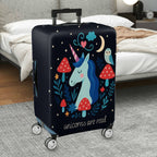 1-Piece Unicorn Owl Mushroom Nature Star Moon  Suitcase Luggage Cover, Stretch Protective Sleeve