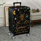 1-Piece Zodiac Constellation Starry Night Cosmic Celestial Gemini  Suitcase Luggage Cover, Stretch Protective Sleeve