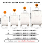 1-Piece Elegant Bow Knot Pattern Neutral Tone Simple Style Chic Look  Suitcase Luggage Cover, Stretch Protective Sleeve