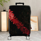 1-Piece Geometric Red Black Abstract Modern Stylish  Suitcase Luggage Cover, Stretch Protective Sleeve