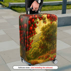 1-Piece Nature Fruit Orchard Landscape Sunset Red Apples  Suitcase Luggage Cover, Stretch Protective Sleeve