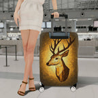 1-Piece Geometric Deer Stag Mosaic Abstract Nature Wildlife  Suitcase Luggage Cover, Stretch Protective Sleeve