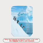 1-Piece Penguin Iceberg Ocean Winter Landscape Nature  Suitcase Luggage Cover, Stretch Protective Sleeve