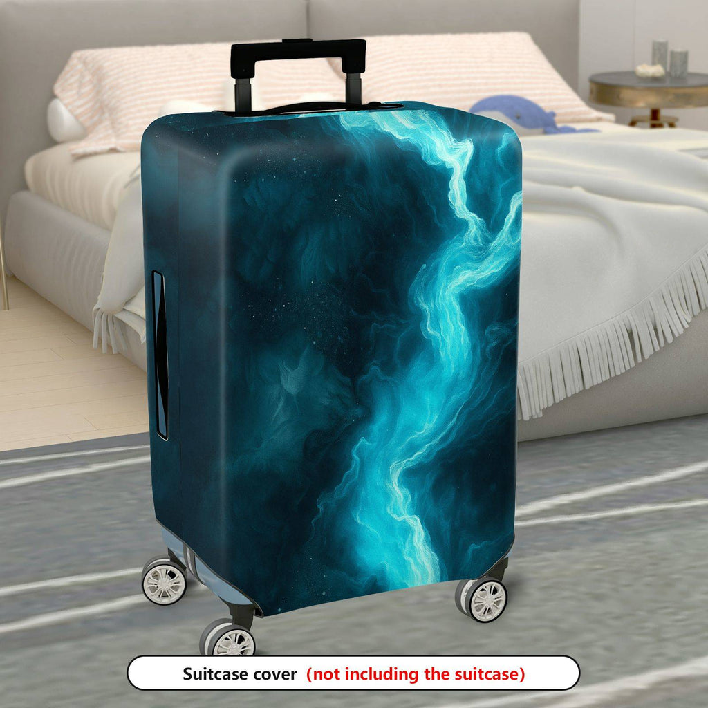 1-Piece Cosmic Mystic Nebula Abstract Artistic Starry  Suitcase Luggage Cover, Stretch Protective Sleeve
