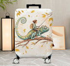 1-Piece Adventure Forest Fantasy Whimsical Autumn  Suitcase Luggage Cover, Stretch Protective Sleeve