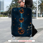 1-Piece Cosmic Galaxy Space Planet Pattern  Suitcase Luggage Cover, Stretch Protective Sleeve