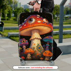 1-Piece Colorful Cosmic Psychedelic Fantasy Mushroom Eye  Suitcase Luggage Cover, Stretch Protective Sleeve