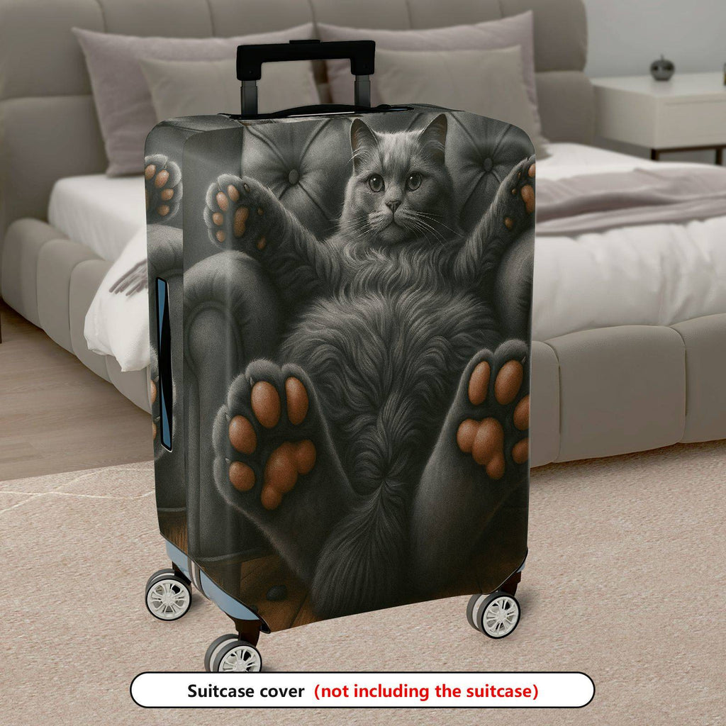 1-Piece Animal Paw Cushion Sofa Fluffy Playful Relax  Suitcase Luggage Cover, Stretch Protective Sleeve