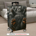 1-Piece Animal Paw Cushion Sofa Fluffy Playful Relax  Suitcase Luggage Cover, Stretch Protective Sleeve