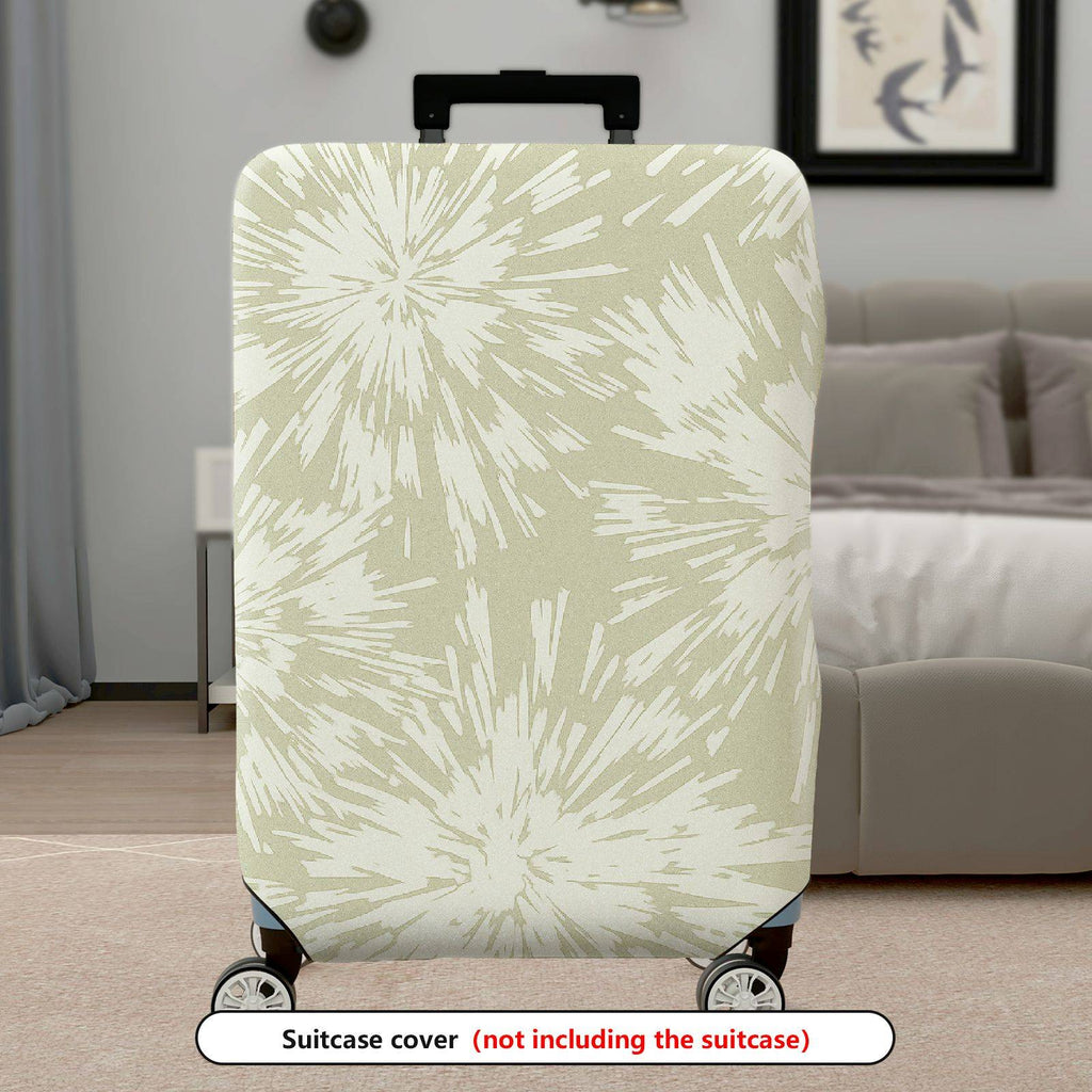 1-Piece Abstract Starburst Beige Pattern Decorative  Suitcase Luggage Cover, Stretch Protective Sleeve